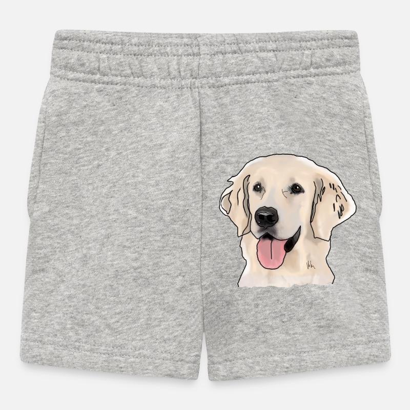 Golden Retrievers - Short Bébé - gris chiné