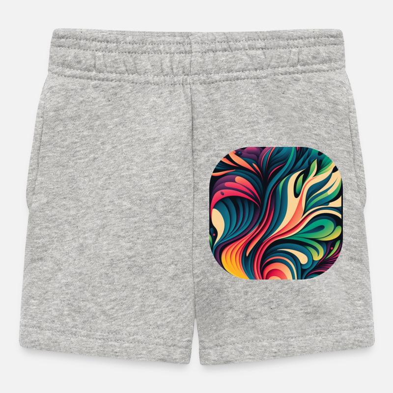 Abstrait - Short Bébé - gris chiné