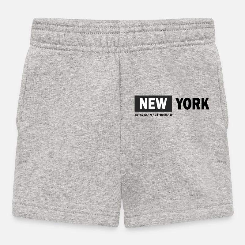 NEW YORK - Coordonnées - Short Bébé - gris chiné