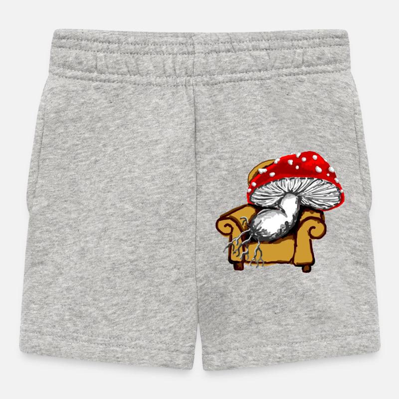 champignon - Short Bébé - gris chiné