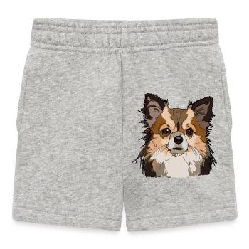 Chihuahua - Baby Shorts - Grau meliert - Vorne