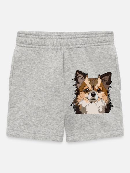 Chihuahua - Baby Shorts - Grau meliert