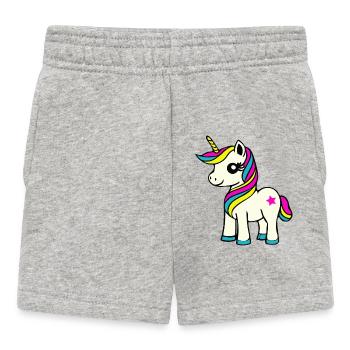Unicorn - Baby Shorts - heather grey - Front
