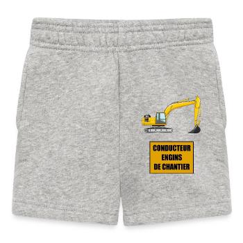 Construction equipment operator - Baby Shorts - heather grey - Front