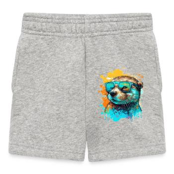 Loutre fraîche - Short Bébé - gris chiné - Devant