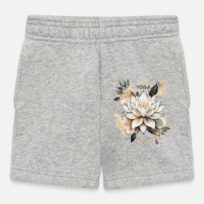 Yoga - Short Bébé - gris chiné