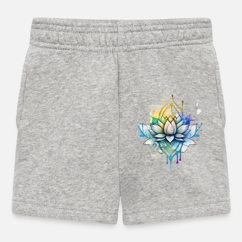 Yoga - Short Bébé - gris chiné