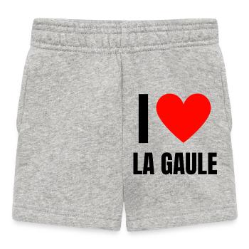 Ich liebe Frankreich, ich bin Französin - Baby Shorts - Grau meliert - Vorne