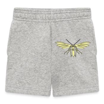 Feather moth - Baby Shorts - heather grey - Front