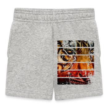 Tigre - Short Bébé - gris chiné - Devant