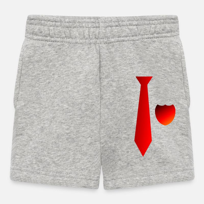 Fausse cravate - Short Bébé - gris chiné