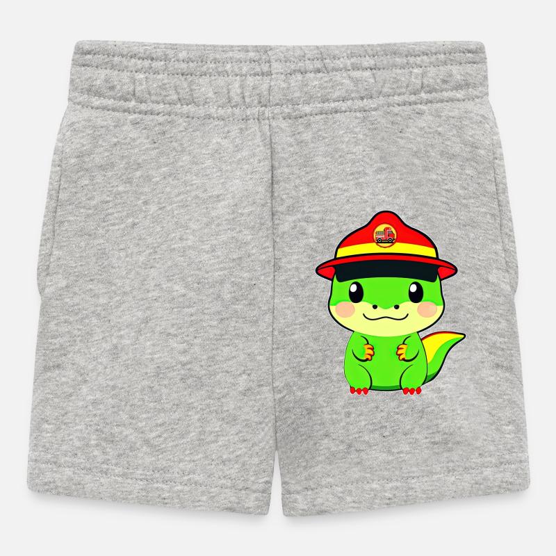 Service d’incendie de Dinosaur - Short Bébé - gris chiné
