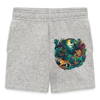 Dschungel - Baby Shorts - Grau meliert - Vorne