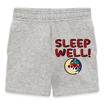 Sleep well - Sleeping FOX at the Moon - Animal - Baby Shorts - heather grey - Front