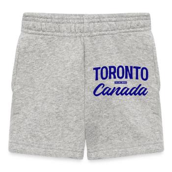 Toronto Canada Lettering Design - Short Bébé - gris chiné - Devant