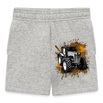 Traktor Landwirt Landwirtschaft - Baby Shorts - Grau meliert - Vorne
