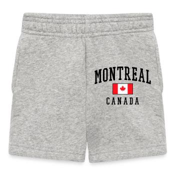Montreal Canada Design with Maple Leaf Motif - Baby Shorts - heather grey - Front