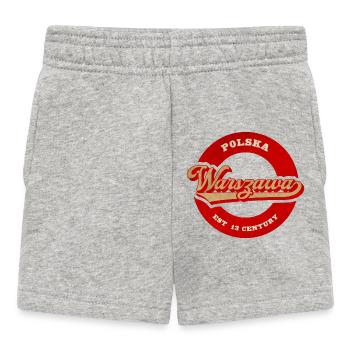 Warszawa Logo Rétro Est 13ème Siècle - Short Bébé - gris chiné - Devant
