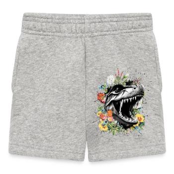 T Rex - Short Bébé - gris chiné - Devant
