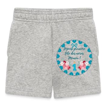 Première fête des mères. Bonne fête maman. - Short Bébé - gris chiné - Devant