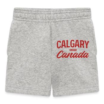 Calgary, Canada, Lettrage vintage - Short Bébé - gris chiné - Devant