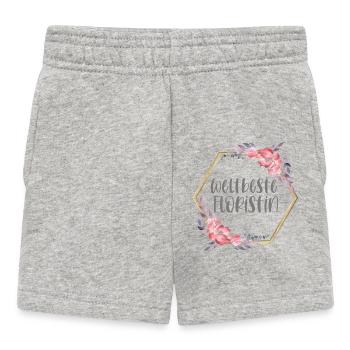Weltbeste Floristin Blumen Beruf Geschenk - Baby Shorts - Grau meliert - Vorne