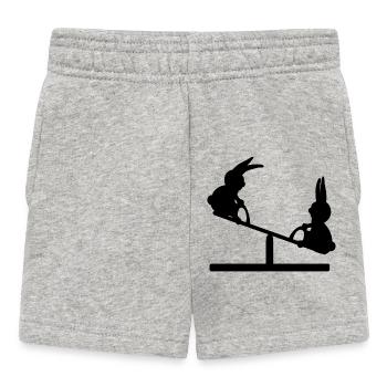 BALANÇOIRES D’AIRE DE JEUX POUR ENFANTS - BALANÇOIRES À BASCULE À LAPIN - Short Bébé - gris chiné - Devant