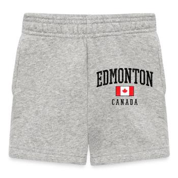 Drapeau d’Edmonton Canada – Look vintage urbain - Short Bébé - gris chiné - Devant