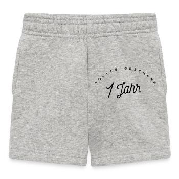 Tolles Geschenk 1 Jahr - Baby Shorts - Grau meliert - Vorne