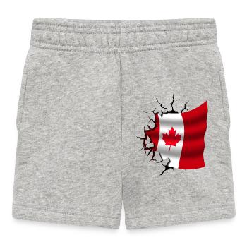 Drapeau du Canada - Canada - Drapeau Broken Design - Short Bébé - gris chiné - Devant