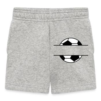 Football name tag with desired name - Baby Shorts - heather grey - Front