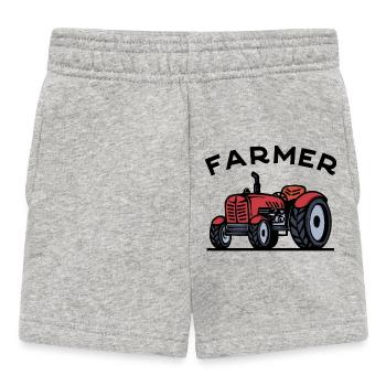 Tractor Farmer Saying Commercial Vehicle Vehicle Field - Baby Shorts - heather grey - Front