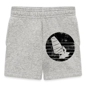 Windsurfer Skizze - Baby Shorts - Grau meliert - Vorne