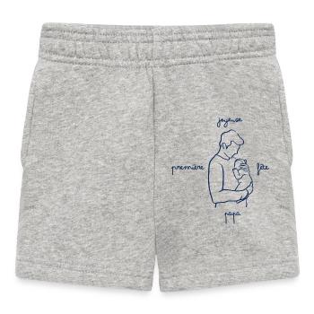 Joyeuse première fête des pères. Bonne fête papa. - Short Bébé - gris chiné - Devant