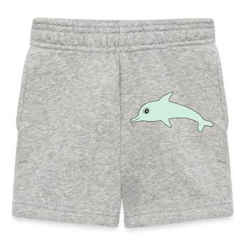 Dolphin Dolphins - Baby Shorts - heather grey - Front