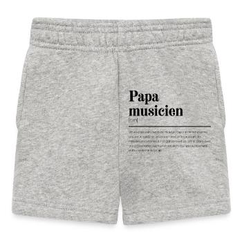 Papa Musicien - Short Bébé - gris chiné - Devant