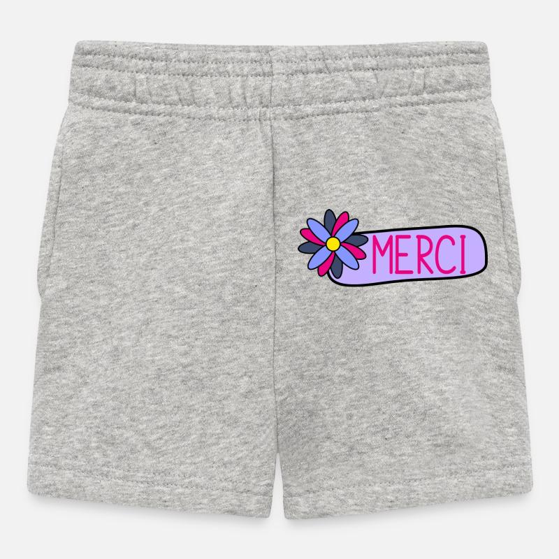 MERCI. MAÎTRESSE. MAÎTRE. MERCI MAÎTRESSE - Short Bébé - gris chiné