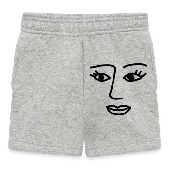 Art Face Artist Woman - Baby Shorts - heather grey - Front