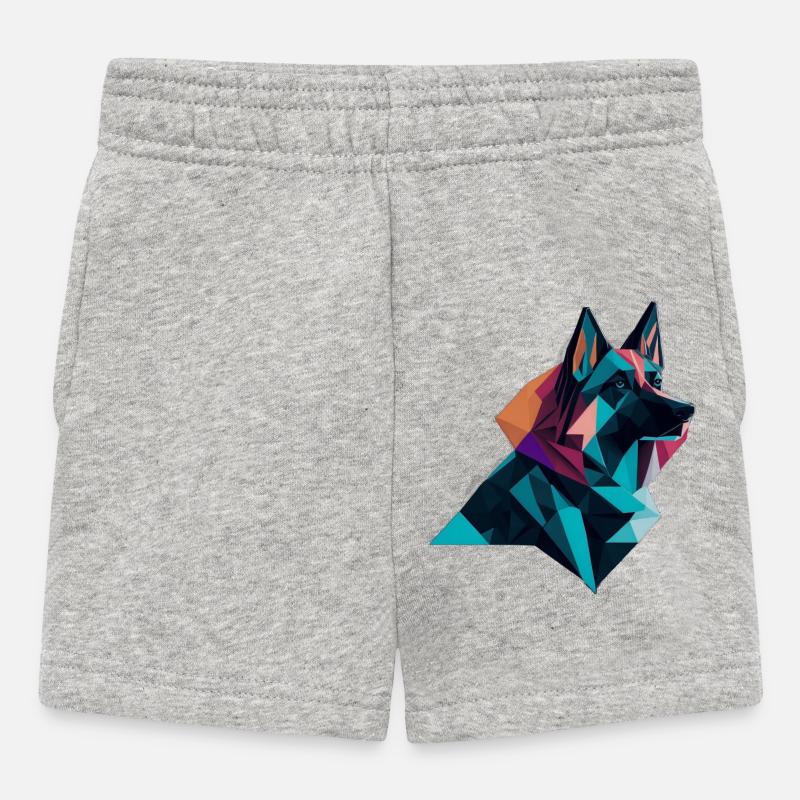 Chien de berger - Short Bébé - gris chiné