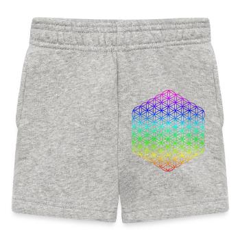 Fleur de Vie - 5ème Dimension - Mandala - Short Bébé - gris chiné - Devant