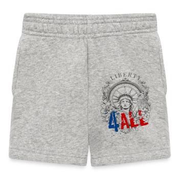 4 July - Independence Day. If you love freedom - t - Baby Shorts - heather grey - Front