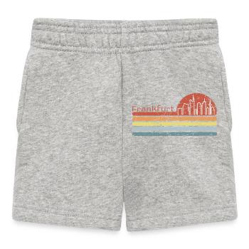 Frankfurt Retro Style Skyline Vintage Motiv - Baby Shorts - Grau meliert - Vorne