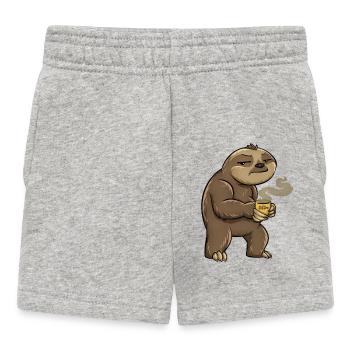 Café paresseux - Short Bébé - gris chiné - Devant