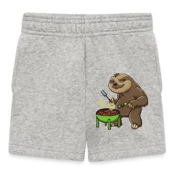 Crickets Sloth - Baby Shorts - heather grey - Front