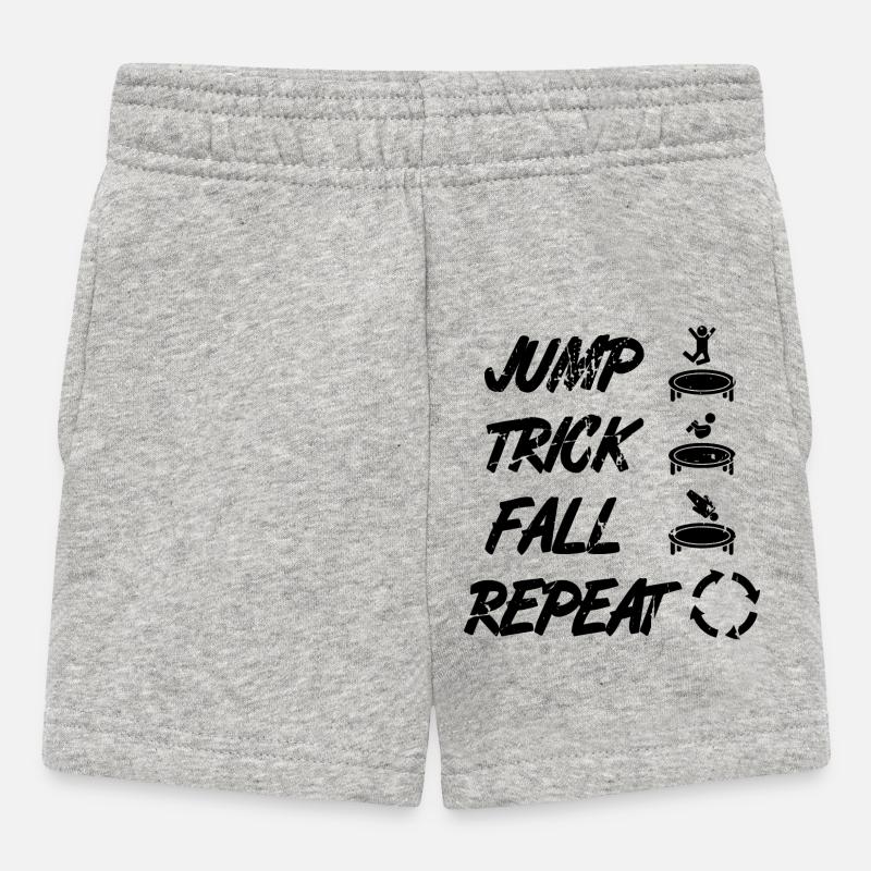 Jump Trick Fall Repeat - Baby Shorts - Grau meliert