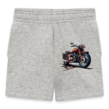 Moto de style polygonal - Short Bébé - gris chiné - Devant