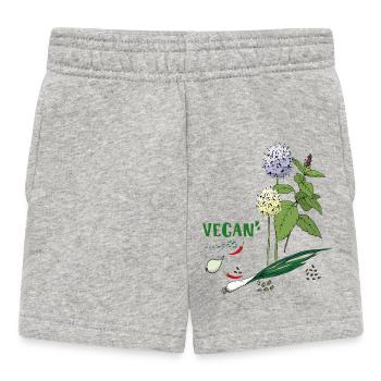 Vegan, Herbs - Baby Shorts - heather grey - Front