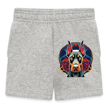 Doberman - Short Bébé - gris chiné - Devant