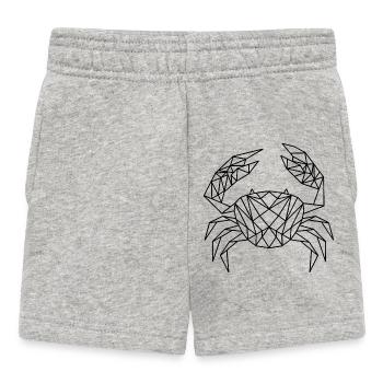 Geometric Crab - Krabbe geometrisch - Baby Shorts - Grau meliert - Vorne