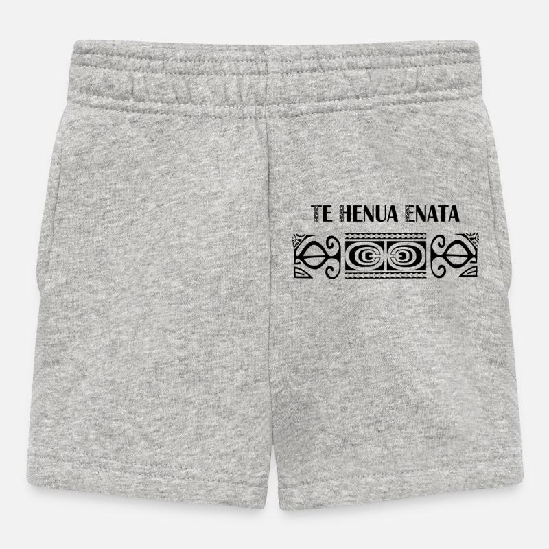 TE HENUA ENATA (Noir) - Short Bébé - gris chiné
